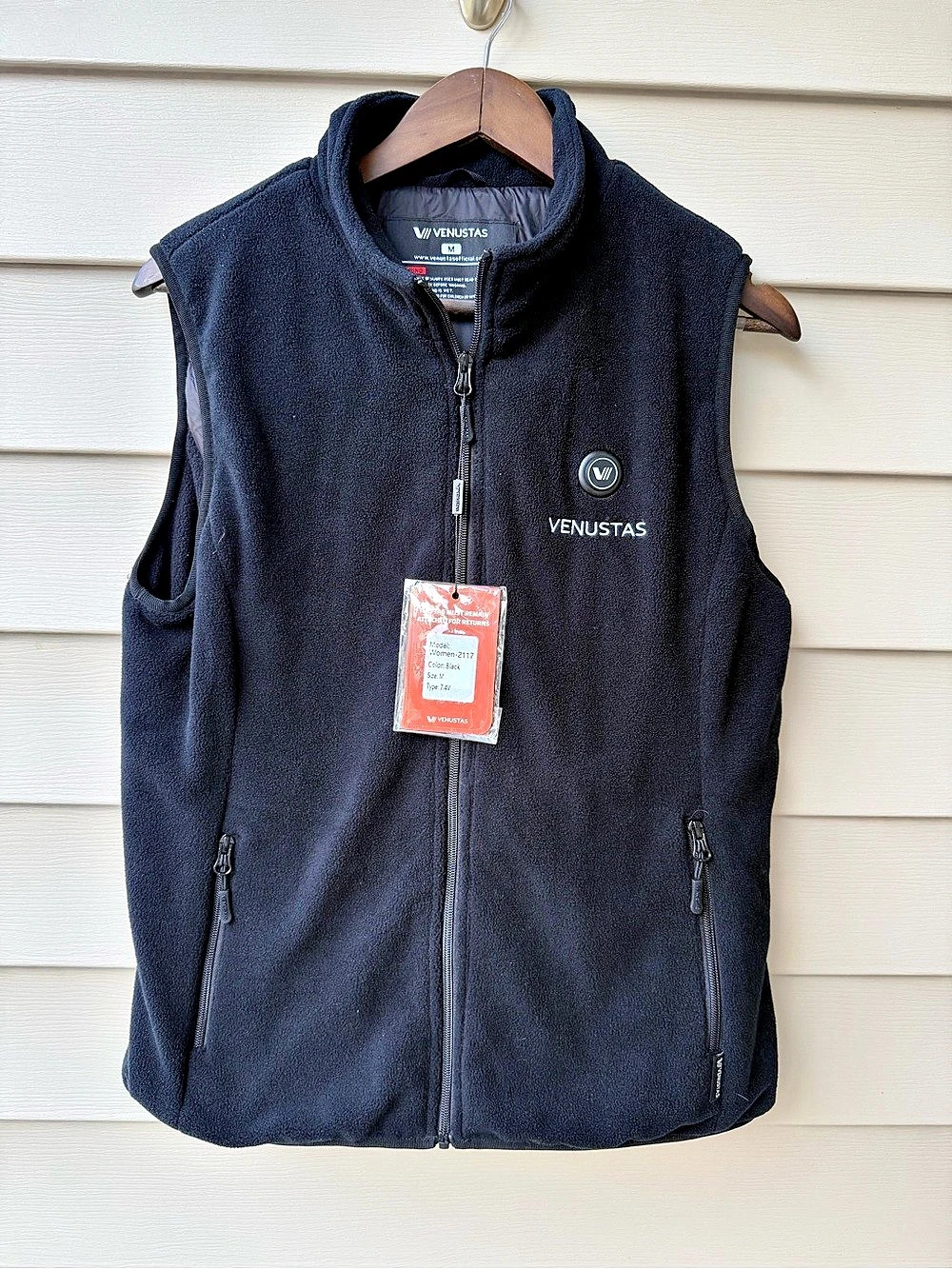 Venustas Women’s Heated Fleece Vest M NWT Black NO BATTERY W2117